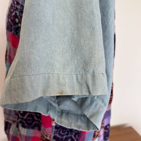 90's Unique Funky Patchwork Shirt - Unisex - Gender Neutral - Size Large - Picture 9 of 10